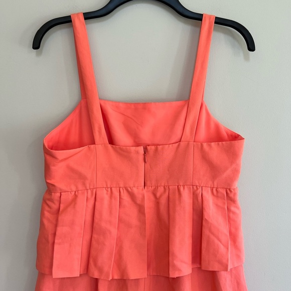 NWT J. Crew Strappy Peplum Party Dress in Cotton Silk Faille, Coral, 4 - Picture 4 of 11